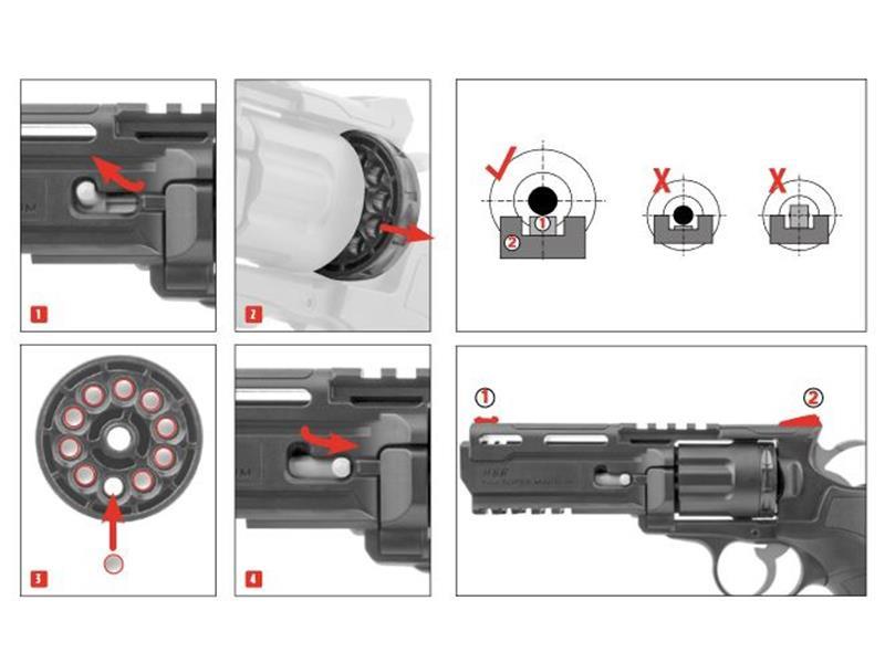 Elite Force by Umarex H8R Gen2 CO2 Powered Airsoft Revolver (Black - 2.6446)