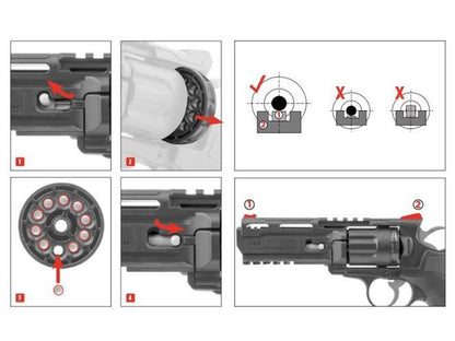 Elite Force by Umarex H8R Gen2 CO2 Powered Airsoft Revolver (Black - 2.6446)