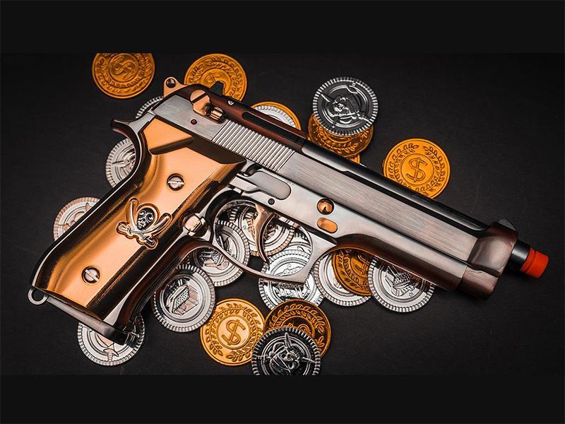 WE M92F Calico Jack Gas Blowback Pistol (WE Custom Series - Full Metal)