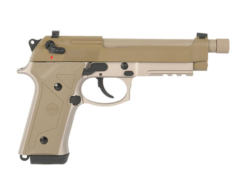 SRC M92 SR9A3 Gas Blowback Pistol (Dual Powered - Tan - GB-0710D)