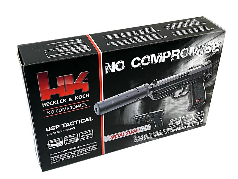 H&K USP Tactical AEP with Silencer (Umarex - Inc. Battery and Charger - Metal Slide - Black)