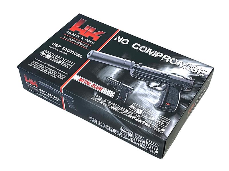 H&K USP Tactical AEP with Silencer (Umarex - Inc. Battery and Charger - Metal Slide - Black)