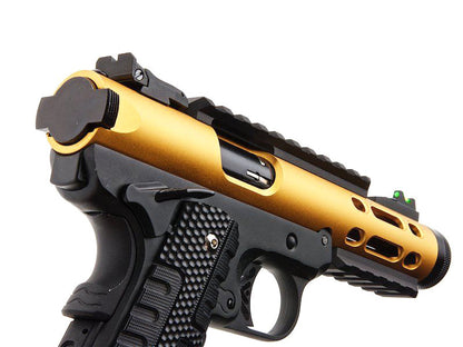 WE Galaxy 1911 Gas Blowback Pistol (Black Frame - Gold Slide)