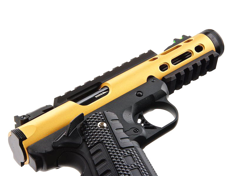 WE Galaxy 1911 Gas Blowback Pistol (Black Frame - Gold Slide)
