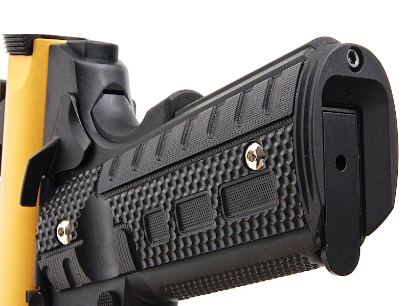 WE Galaxy 1911 Gas Blowback Pistol (Black Frame - Gold Slide)