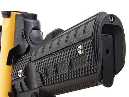 WE Galaxy 1911 Gas Blowback Pistol (Black Frame - Gold Slide)
