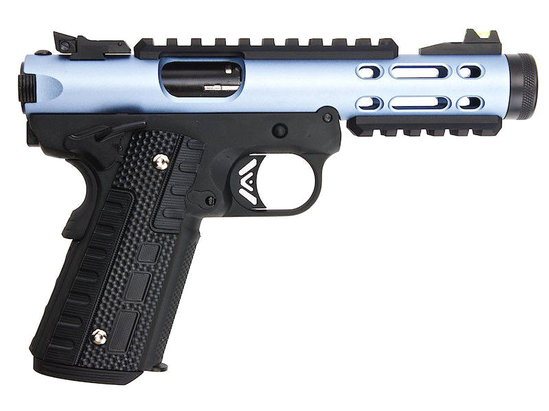 WE Galaxy 1911 Gas Blowback Pistol (Black Frame - Blue Slide)
