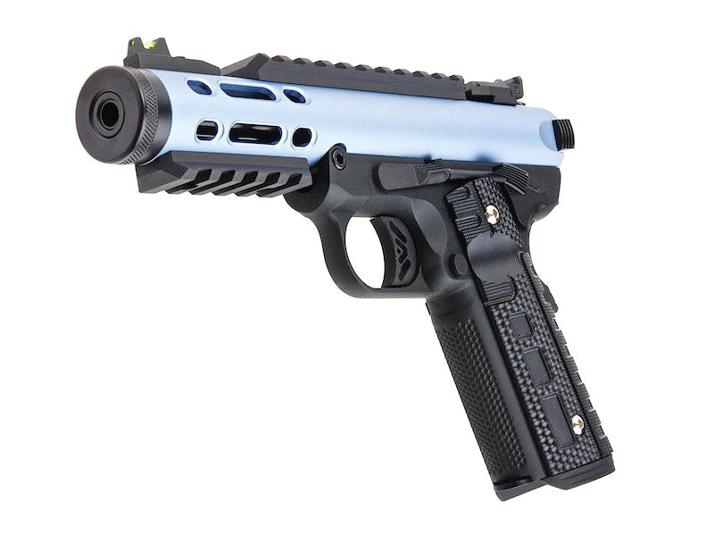 WE Galaxy 1911 Gas Blowback Pistol (Black Frame - Blue Slide)