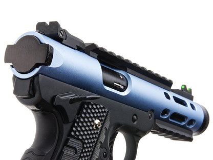 WE Galaxy 1911 Gas Blowback Pistol (Black Frame - Blue Slide)