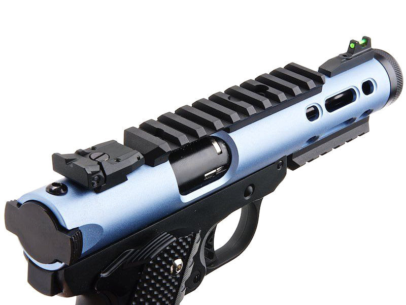 WE Galaxy 1911 Gas Blowback Pistol (Black Frame - Blue Slide)