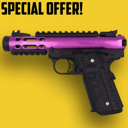 WE Galaxy 1911 Gas Blowback Pistol (Black Frame - Purple Slide)