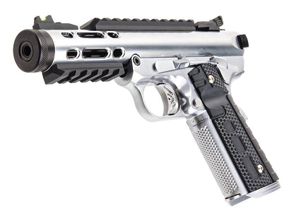 WE Galaxy 1911 Gas Blowback Pistol (Silver Frame - Silver Slide)