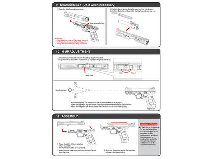 ICS Sarsilmaz Sar 9.11 Gen.2 Gas Blowback Pistol (Black - BLE-009-SB-2)