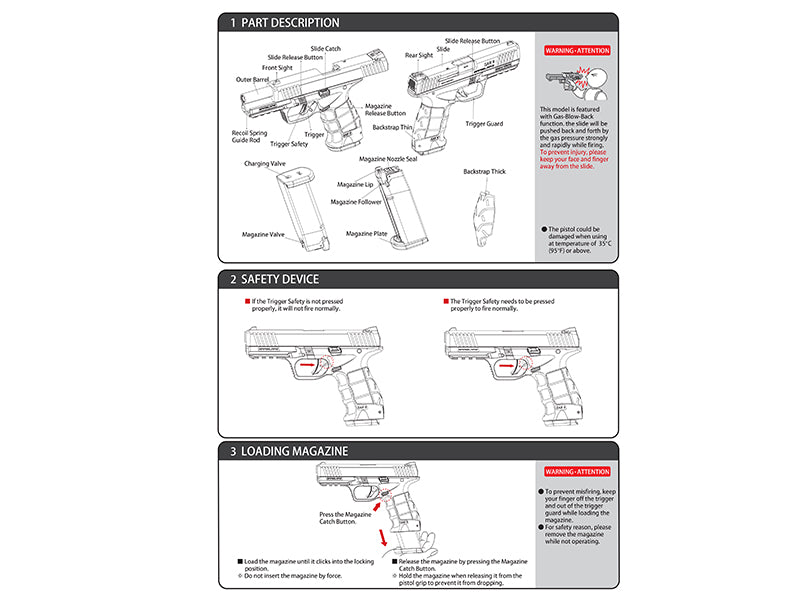 ICS Sarsilmaz Sar 9.11 Gen.2 Gas Blowback Pistol (Blue - BLE-009-SB-2)