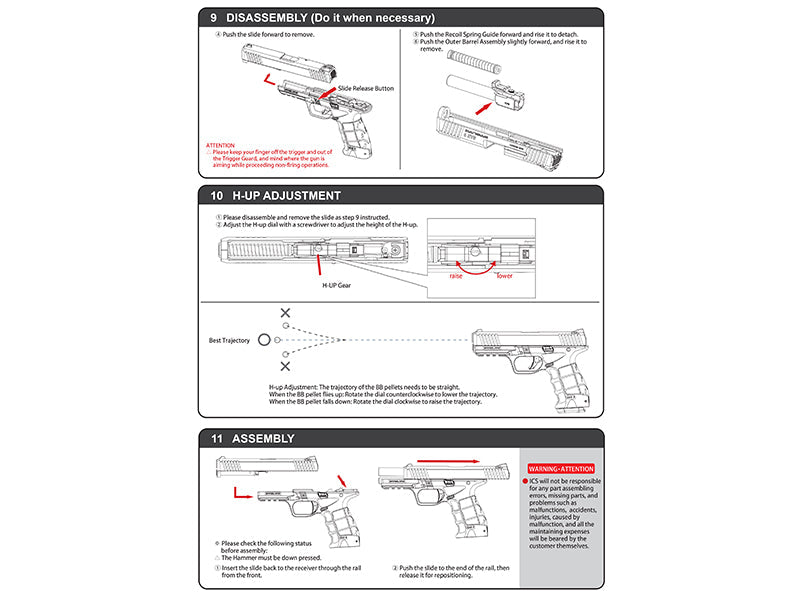 ICS Sarsilmaz Sar 9.11 Gen.2 Gas Blowback Pistol (Blue - BLE-009-SB-2)