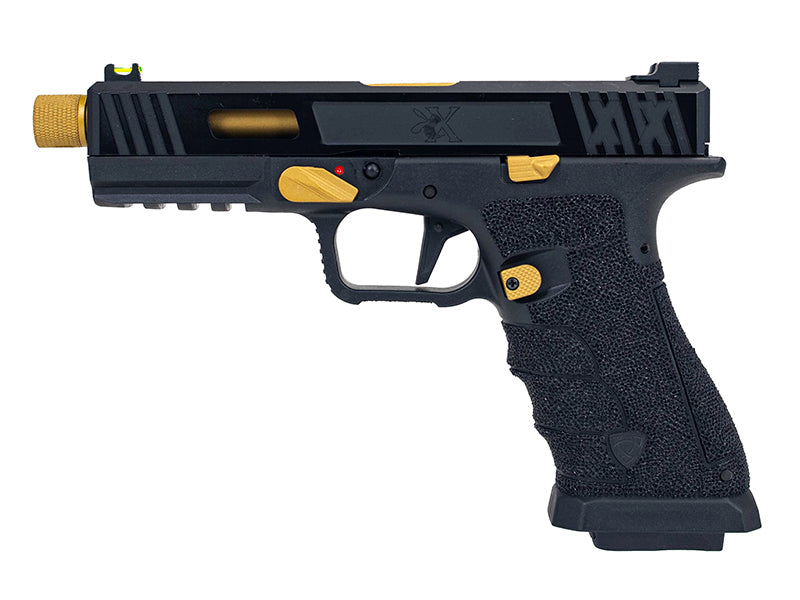 APS Bumblebee XX Co2 Blowback Pistol (1 Short Mag and 1 Long Mag - Black/Gold - ACP620)