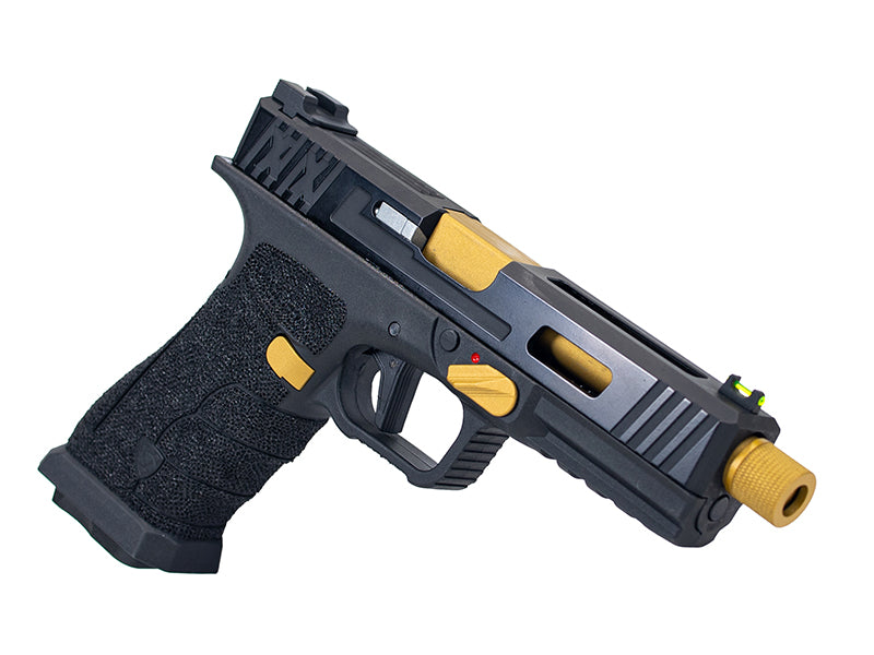 APS Bumblebee XX Co2 Blowback Pistol (1 Short Mag and 1 Long Mag - Black/Gold - ACP620)