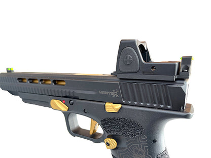 APS Mantis X Co2 Blowback Pistol with RMR Sight (Black/Gold - ACP621)