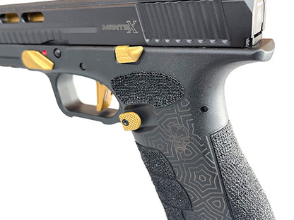 APS Mantis X Co2 Blowback Pistol with RMR Sight (Black/Gold - ACP621)