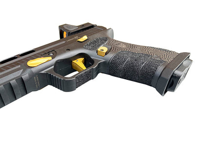 APS Mantis X Co2 Blowback Pistol with RMR Sight (Black/Gold - ACP621)