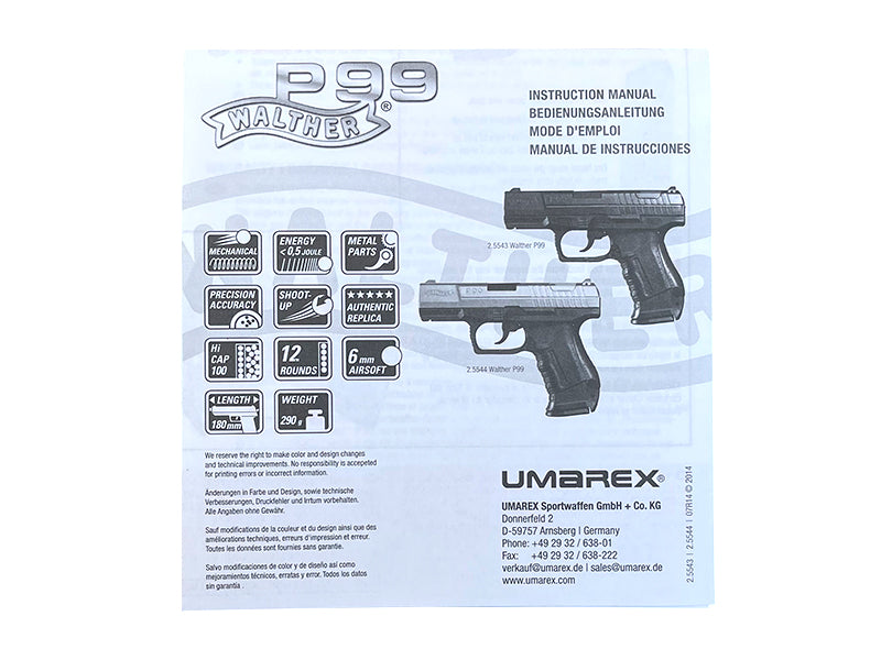 Walther P99 Spring Pistol (Black)