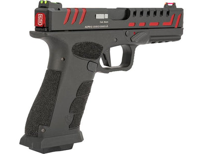 APS Co2 Powered Scorpion Blowback Pistol (Black/Red - ACP614)