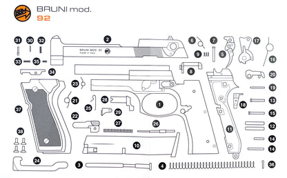 Bruni 92 Pistol (Cal.8 - BFG - BLUE - 1300)