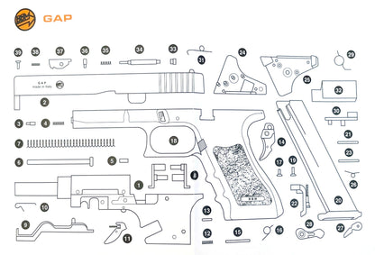 Bruni GAP Pistol (Cal.8 - BFG - BLUE - 1400)