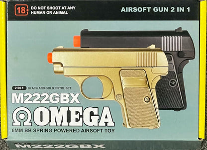 Cyma CT25 Spring Pistol (Dual Pack - M222 - Gold and Blue)