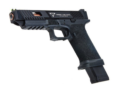 EMG x TTI 34 Series Custom Combat Master Slide with OMEGA Frame pistol (Gas - Black - By APS - 102068)