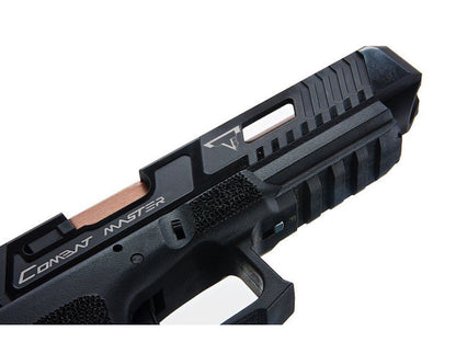 EMG x TTI 34 Series Custom Combat Master Slide with OMEGA Frame pistol (Gas - Black - By APS - 102068)