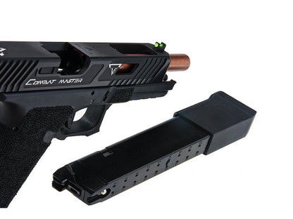 EMG x TTI 34 Series Custom Combat Master Slide with OMEGA Frame pistol (Gas - Black - By APS - 102068)