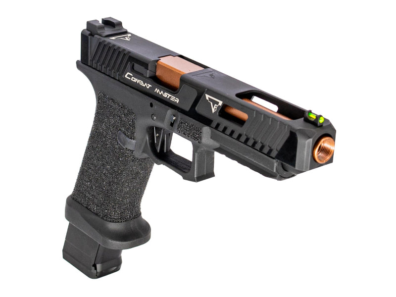 EMG x TTI 34 Series Custom Combat Master Slide with OMEGA Frame pistol (Gas - Black - By APS - 102068)