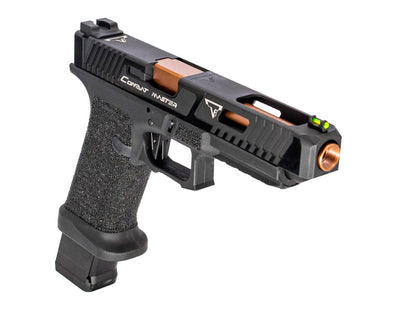 EMG x TTI 34 Series Custom Combat Master Slide with OMEGA Frame pistol (Co2 - Black - By APS - 31132)