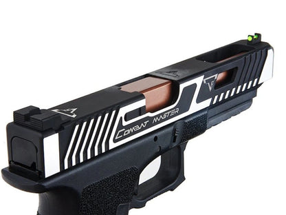EMG x TTI 34 Series Custom Combat Master Slide with OMEGA Frame pistol (Co2 - Dual Tone - By APS - 96679)