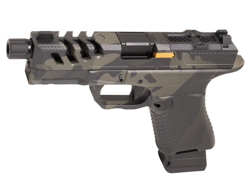 F1 Firearms BSF19 Gas Blowback Pistol by EMG/APS (Green Gas - Full Metal - Black Multicam - BSF-19BKMC-T)