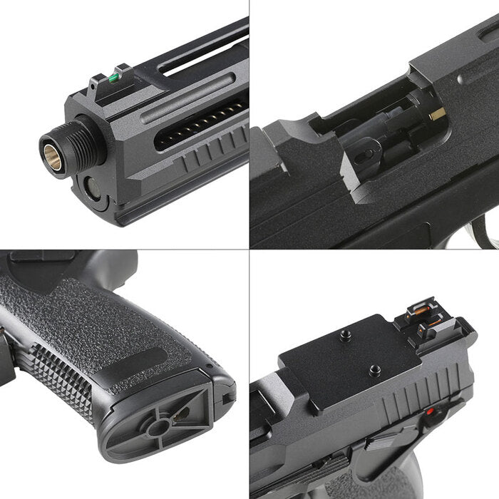 Ascend Airsoft NINJA MK23 Gas Pistol (CNC RMR Slide - Maple Leaf Internals - Black)
