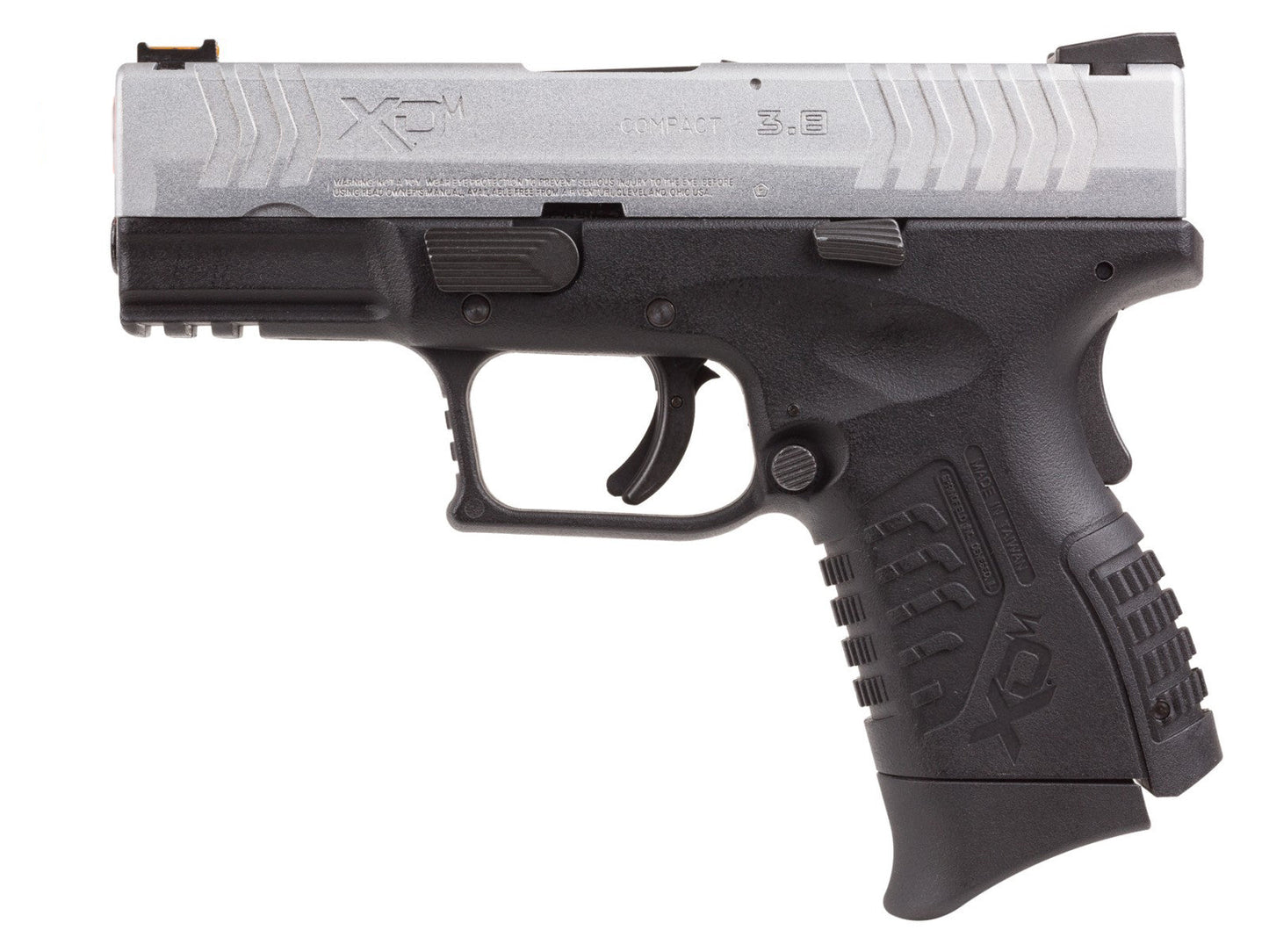 Springfield Armory XDM 3.8 Compact Gas Blowback Pistol (by WE - Silver/Black - SA-XDM38GBB6-SB)