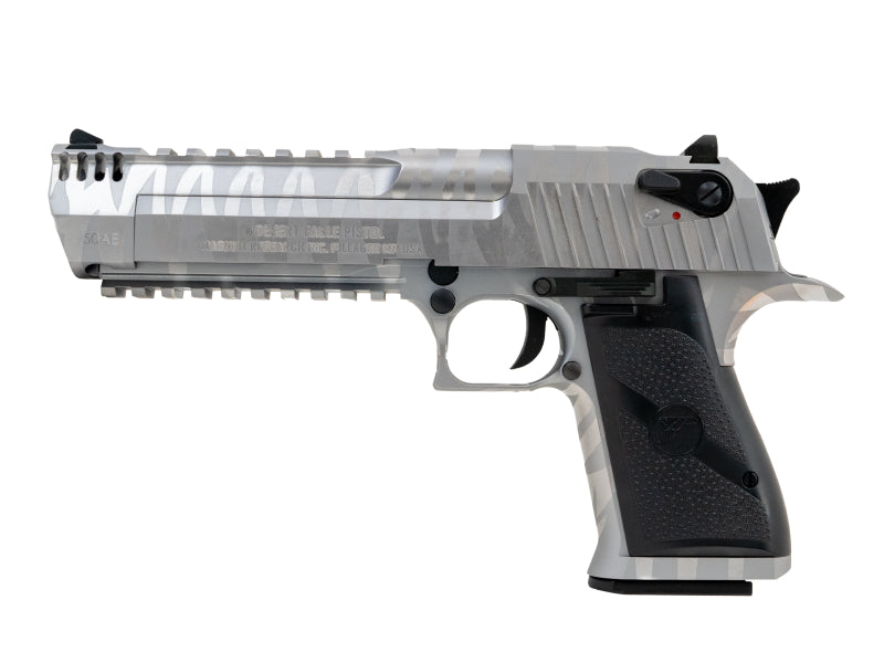 Magnum Research Inc. Desert Eagle Custom Tiger Stripe Silver  L6 50AE GBBP (950524 - Licensed by Cybergun - Made by WE - Silver)