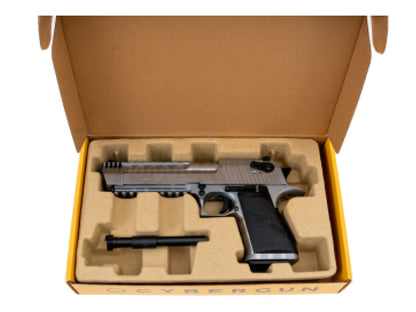 Magnum Research Inc. Desert Eagle Custom Tiger Stripe Silver  L6 50AE GBBP (950524 - Licensed by Cybergun - Made by WE - Silver)