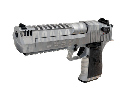 Magnum Research Inc. Desert Eagle Custom Tiger Stripe Silver  L6 50AE GBBP (950524 - Licensed by Cybergun - Made by WE - Silver)