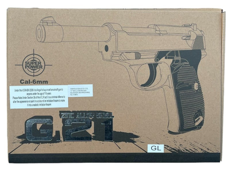 Galaxy G21 Spring Metal Pistol (G21 - Gold)
