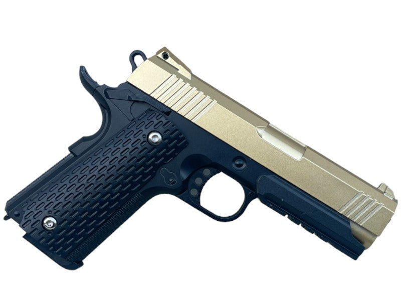 Galaxy G25 Kustom K-Warrior with Rail Full Metal Spring Pistol (G25 - Gold)