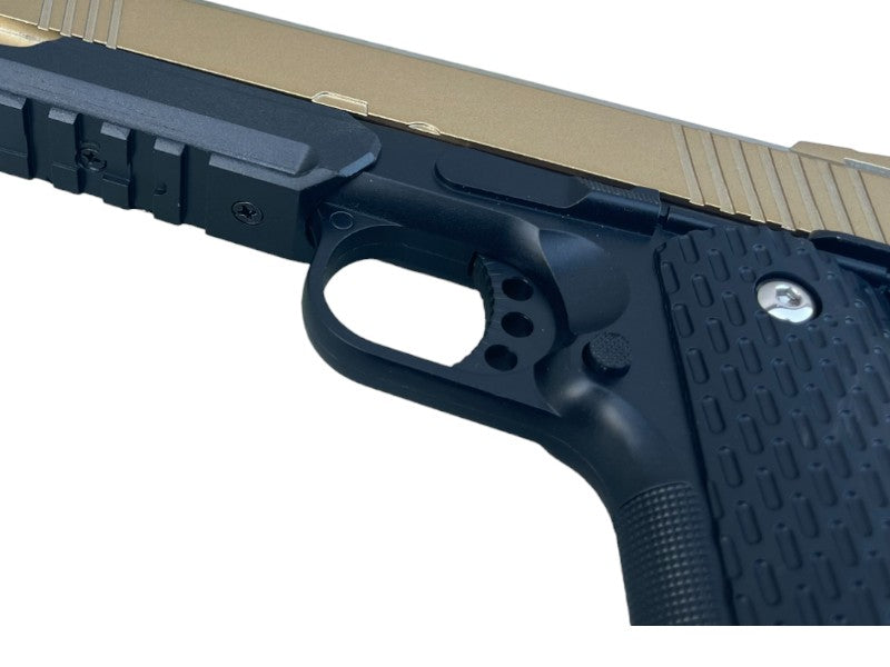 Galaxy G25 Kustom K-Warrior with Rail Full Metal Spring Pistol (G25 - Gold)