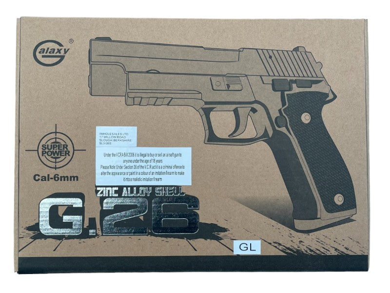 Galaxy G26 226 Spring Pistol (G26-NEW - Gold)