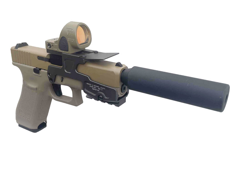 WE 17 Series Gen 5 GBBP (Tan) with RMR, Suppressor and Mount