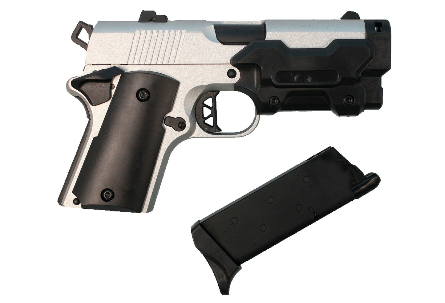 Double Bell AM45 Vorpal Bunny Gas Blowback Pistol (Silver/Black - Metal - 796-2)