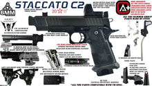 Staccato Licensed C2 COMP SOC 2011 Gas Blowback T8 Airsoft Pistol (R612-4A)