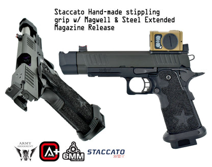 Staccato Licensed P New Version with Comp Gas Blowback Airsoft Pistol (R611-2A)