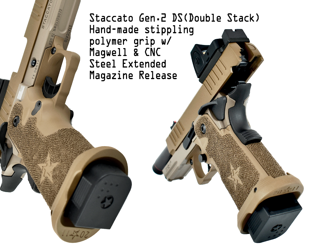 Staccato Licensed C2 Compact 2011 Gas Blowback T8 Airsoft Pistol (R612-5A - Tan)